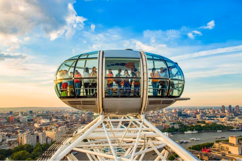 Nahaufnahme einer London Eye Kapsel